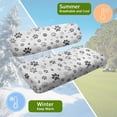 thumbnail image 5 of HUIACONG Gray Paw Print Pattern Golf Cart Front Seat Cover Universal Fit for Club Car Ezgo and Other 2 Person Seats, Easy to Install Soft Golf Cart Seat Covers Breathable, 5 of 7