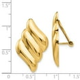 thumbnail image 5 of Auriga Fine Jewelry 14K Yellow Gold Non-pierced Fancy Stud Earrings for Women (L 30mm, W- 19mm), 5 of 5