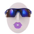 thumbnail image 3 of facefd Female Face Glasses Sunglasses Spectacle Display Stand Holder White Purple, 3 of 9