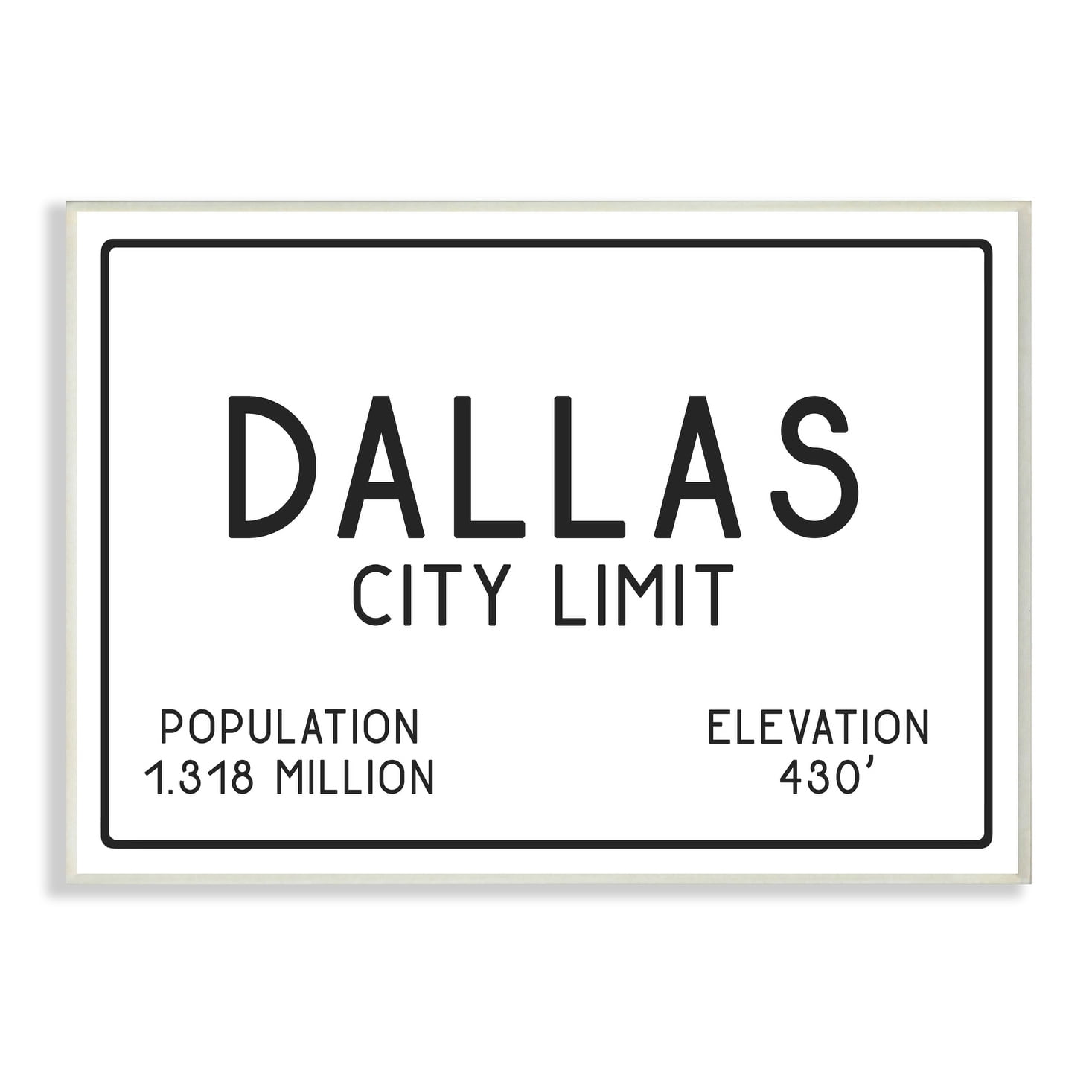 The Stupell Home Decor Collection Dallas City Limit Canvas Wall Art