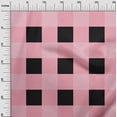 thumbnail image 2 of oneOone Viscose Chiffon Medium Pink Fabric Gingham Check Sewing Material Print Fabric By The Yard 42 Inches Wide, 2 of 4