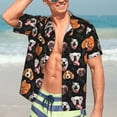 thumbnail image 7 of Honeii Different Breeds Of Dogs Print Men’s Hawaiian Shirt,Classic Button-Down Short Sleeve Shirt, for Beach, Vacation, and Outdoor Activities,Small, 7 of 7