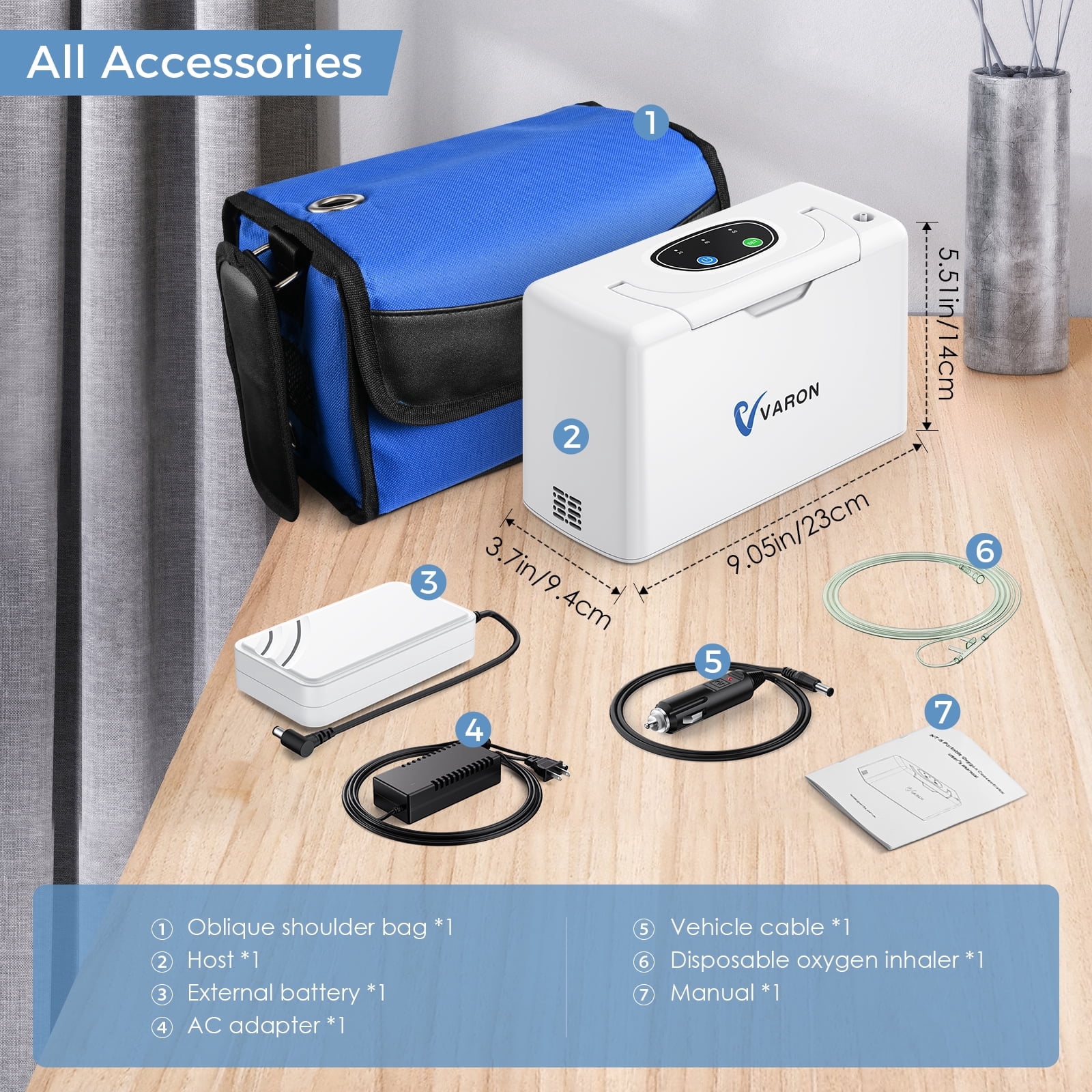 AKYDUCE  33%~ 3LOxygen&generator Tube &filters 𝗐𝗂th Accessories-(4Hrs) Quiet(All-Age Use) Concentrator de oxigeno for Travel use,3.3𝑙𝑏𝑠 Lightwei