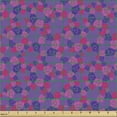 thumbnail image 2 of Flowers Fabric by the Yard, Botanical Theme Geometric Shapes from Colorful Floral Motifs, Upholstery Fabric for Dining Chairs Home Decor Accents, Violet Hot Pink by Ambesonne, 2 of 5