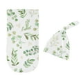 thumbnail image 2 of Botanical Leaf Baby Cocoon and Beanie Hat Sleep Sack Set by Sweet Jojo Designs, 2 of 6