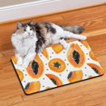 thumbnail image 2 of Tropical Fruit Print Pet Food Mat - Eco-Friendly Dog Bowl Mat with Papaya Lover Decor - 4-Layer Absorbent & Non-Slip Feeding Pad for Puppies, 2 of 5