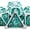 Emerald With Silver Edge, variant on 7-Die Metal DND Dice Set Dungeons and Dragons Polyhedral Roll Playing Dice with Box D20 D12 D10 D% D8 D6 D4 for Pathfinder MTG RPG Board Games