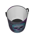 thumbnail image 3 of XMXT Collapsible Laundry Basket, Cupid Skull Purple Print Waterproof Laundry Hamper, 62L Purple, 3 of 8