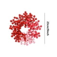 thumbnail image 3 of Kokovifyves 23cm Christmas Wreath with Artificial Red Pink Berries, Berry Garland Hanging Ornament for Door Wall Window Holiday Display, 3 of 6