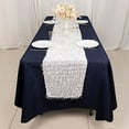 thumbnail image 5 of Balsa Circle 12x108 in White Shaggy Fringe Polyester Table Runner Wedding Party Events Home Decorations Supplies, 5 of 8
