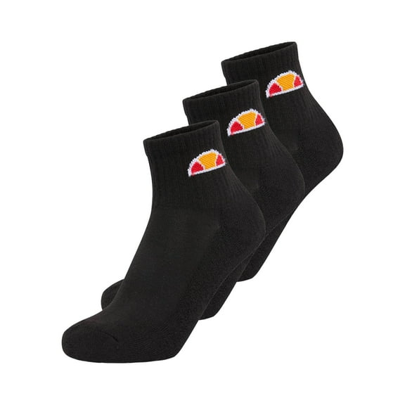Ellesse Unisex Quarter Socks, 3 Pair - Tallo, Ankle Socks, Logo Black 41-46 (Uk 7-11)