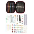 thumbnail image 2 of Juego de 100 ganchos de crochet, kit de crochet con estuche de almacenamiento, ganchos de crochet ergonómicos, herramientas de arte para manualidades de tejido a mano para principiantes, 2 of 15
