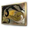 thumbnail image 1 of Designart Texture ondulée marbrée or et noir I ART MURAL À CADRE FLOTTÉ, 1 of 4