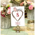 thumbnail image 2 of Darling Souvenir Elegent Table Numbers Floral Wreath Table Top Cards Wedding Decorative-4" x 6" (1 to 50), 2 of 4