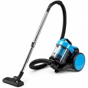Simenmax Lightweight Vacuum Cleaner, 16KPa Strong Suction, Bagless with HEPA Filter, Canister Vacuum for Hardwood Floors and Carpets, Gray Blue