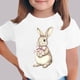 thumbnail image 1 of Blusas y camisas de manga corta con cuello redondo Camiseta estampada de manga corta de Pascua para niños Cuello redondo Manga corta Casual Versátil Para niñas Niños Top de poliéster, 1 of 5