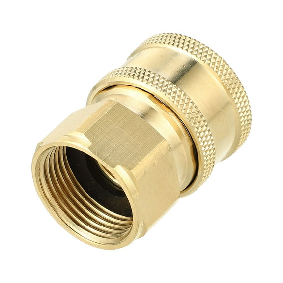 Unique Bargains Pressure Washer Coupler Washer Gun Adapter Universal for Car Brass M22 x 1.5 Copper Tone