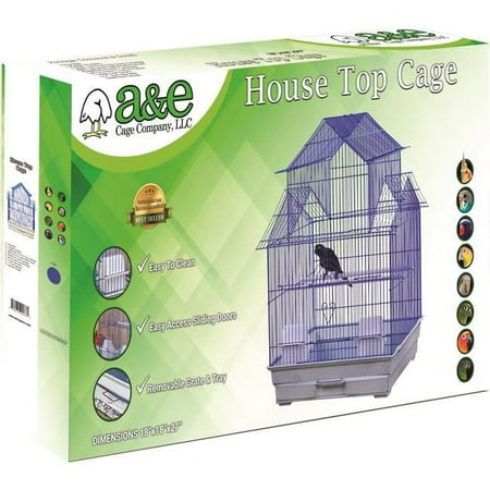 UPC: 0644472008371 | AE Cage Company House Top Bird Cage Assorted Colors 18 x18 x27