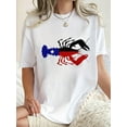 thumbnail image 1 of Camiseta De Verano Con Cuello Redondo Para Mujer, Camisetas De Verano Para Ir De Compras En La PlayaCreative Flag-Inspired Lobster Print Fashion Tee for Women, Casual Crew Neck Short Sleeve T-Shirt,, 1 of 6