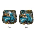 thumbnail image 3 of KLL Vintage Pickup Sunflower Dog Pattern Shorts Women,Athletic Shorts High Waisted Running Shorts Pocket Sporty Short Gym Elastic Workout Shorts-XX-Large, 3 of 7