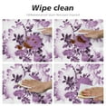 thumbnail image 6 of YFYANG Round Fitted Table Cloth, Waterproof Vintage Purple Floral Pattern Polyester Table Cover, Indoor Outdoor Decorative Tablecloths with Elastic Edge, 6 of 7