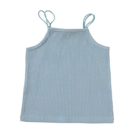 

Girls Ribbed Crop Tank Top Pack Seamless Racerback Cami Tanks for Teen Girl Dance Athletic Cropped Tops Classic Fit Basic Solid Color