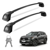 VEVOR Roof Rack Cross Bars, Fits Kia Telluride 2019-2024 with Flush Roof Rails Kia Telluride EX/S/SX/SX-Prestige, 165 LBS Capacity, Lockable Heavy Duty Aluminum Roof Rail Rooftop Luggage Canoe