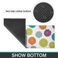 thumbnail image 6 of Geometric Flower and Dahlia White Anti Fatigue Kitchen Rugs Set Of 2, Non Slip Washable Decorative Floor Mats for Kitchen Sink Laundry, 17"x30" and 17"x47", 6 of 6