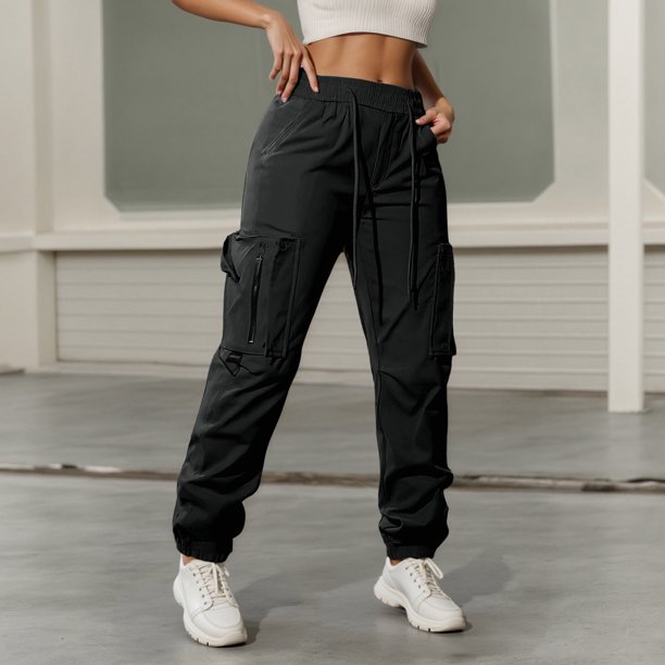 WILLBEST Pantalones Casuales para Mujer, Cómodos, Holgados, Tipo Jogger Cargo, Ropa Urbana Versátil, Ideales para Uso Diario y Entrenamientos. Chica