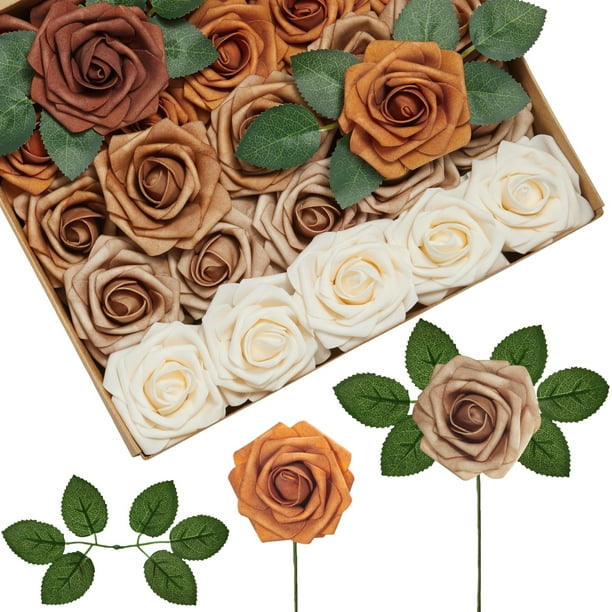 Rosas artificiales de espuma InnoGear, 50 unidades con tallos