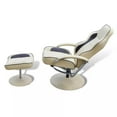 thumbnail image 3 of vidaXL TV Armchair with Footstool Cream Faux Leather, 3 of 6