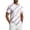 Blue, White, variant on Men's American Flag T-Shirt Cotton-Like Stretch Jersey Patriotic Short Sleeve Crew Neck Tee Wave Art Red 2XL