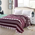 thumbnail image 1 of LushElegance Love's Eternal Heart Full Size Microplush Blanket (76" x 86") - Burgundy, 1 of 1