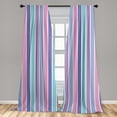 thumbnail image 5 of Ambesonne Abstract Curtains, Polka Dot with Stripes, Pair of 28"x63", Violet and Violet Blue, 5 of 5