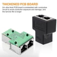 thumbnail image 2 of 2pcs Ethernet Splitter Cable Adapter RJ45 Ethernet Cable Splitter Adapter, 2 of 7