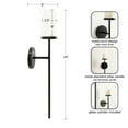 thumbnail image 5 of Kate and Laurel Blaise Transitional Metal Wall Sconce, 5 x 6 x 24, Black, Modern Round Candle Holder with Removable Glass Cylinder for Flameless Candles, 5 of 9