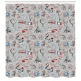 thumbnail image 3 of Ambesonne Paris Shower Curtain, France City of Love, 69"Wx75"L, Multicolor, 3 of 3