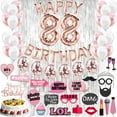thumbnail image 4 of 88th Birthday Decoration Rose Gold with Silver Curtain, 88 Party Supplies, 88th Sash, 88 Cake Topper, 88th Photo Props, Confetti Balloons, 4 of 4