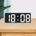thumbnail image 2 of Reloj despertador de mesa con números grandes y fecha, pantalla LED para sala de estar de residencia de ancianos Blanco, 2 of 7
