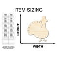 thumbnail image 2 of Unfinished Wood Pilgrim Turkey Shape - Craft - up to 46" 36" / 1", 2 of 5