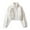 White, variant on Women's Autumn Winter Soft Zip Up Jacket Lightweight Loose Fit Cardigan Style Outerwear For Casual Comfort
