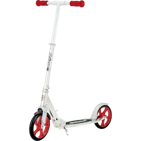 Razor A5 Lux Kick Scooter - Red, Large 8" Wheels, Foldable, Lightweight for Riders up to 220 lb