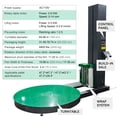 thumbnail image 7 of HPDMC Heavy Duty Automatic Pallet Stretch Wrap Machine with Integrated Scale and Label Printer - 4400 lbs Capacity, 110V AC, 65" Turntable, Industrial Stretch Film Wrapper for Warehouse & Logistics, 7 of 7