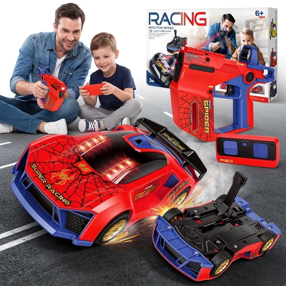 Huge Wave Spider RC Cars for Boys, 4WD Interactive Battle Drift RC Car Toy, Chase & Shooting Game with Infrared, Christmas Birthday Gift for Kids 6-12