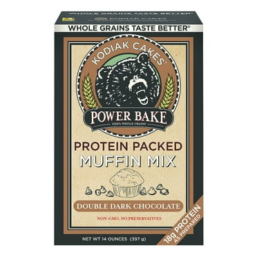 Kodiak Protein Packed Double Dark Chocolate Muffin Mix 14 oz (Pack of 10)