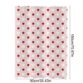 thumbnail image 3 of Kugisaki Pink Heart Shower Curtain Valentine's Day Shower Curtain Sweet Love Bath Curtain with Hooks Bathroom Decor Romantic Gifts 70.8x35.4in, 3 of 6