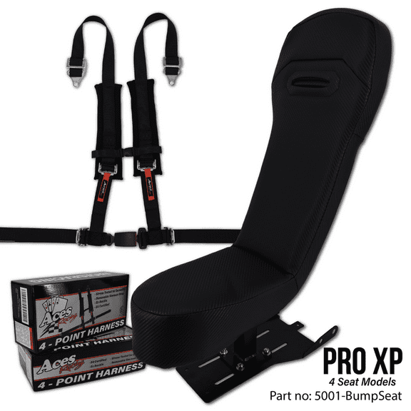 XP Pro Rear Bump Seat with Black 4 Point Harness