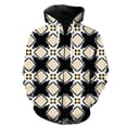thumbnail image 1 of Sudadera con capucha y cremallera para hombre, estilo retro étnico exótico, estilo Harajuku, divertida, moda urbana, genial, con estampado 3D, unisex, informal, de gran tamaño, 1 of 6