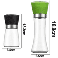 thumbnail image 2 of Molinillo manual de 4 piezas Botella de vidrio Núcleo de cerámica de acero inoxidable - Negro corto + Verde alto MFZFUKR CPB-US-YYM650-5, 2 of 5