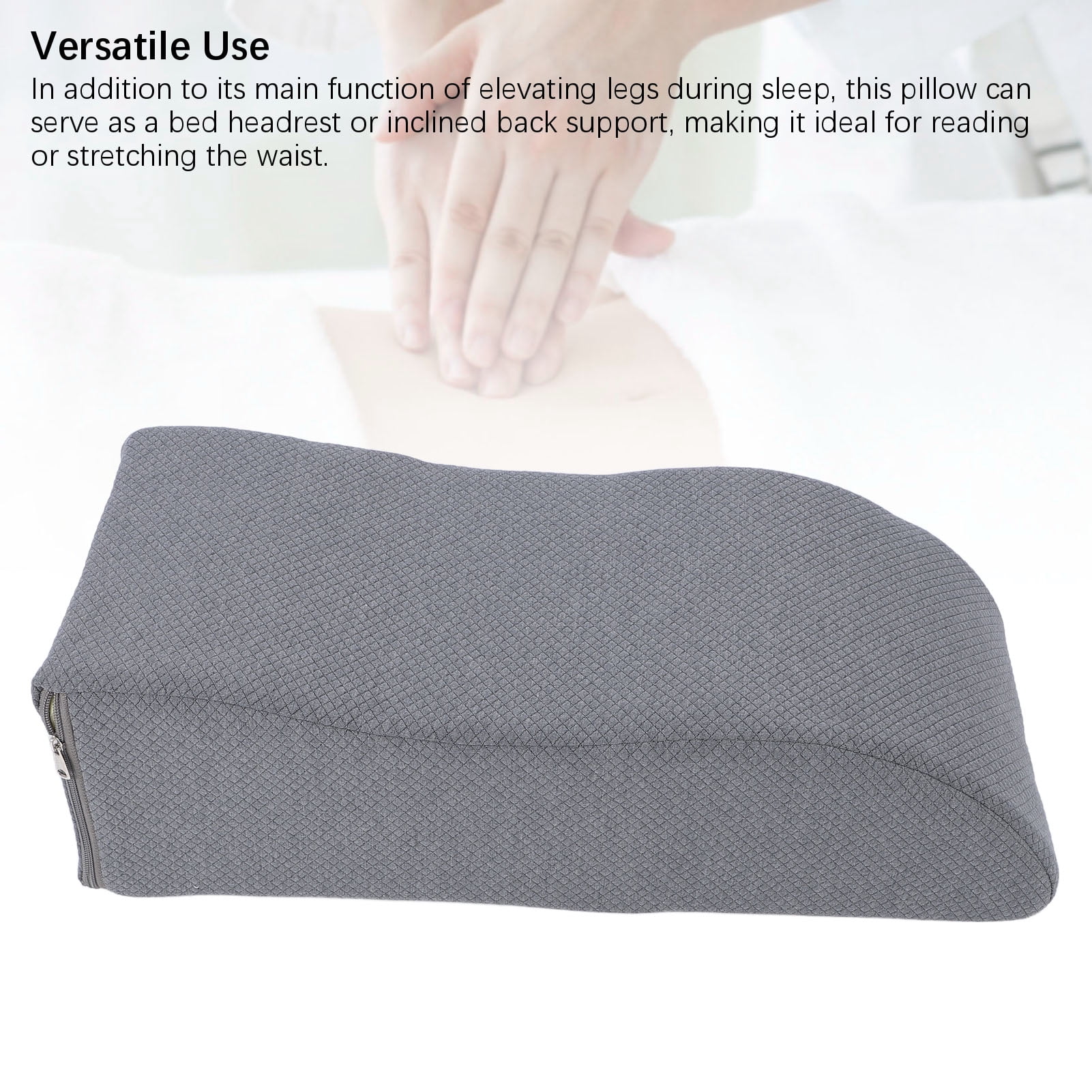 Nieyigj Leg Elevating Pillow Ergonomic S Shaped Memory Foam Bed Sleeping Foot Pillow for Elderly Pregnant Women, High Density Sponge Support Wedge, 22.8x9.8x6.7 inches / 58x25x17 cm